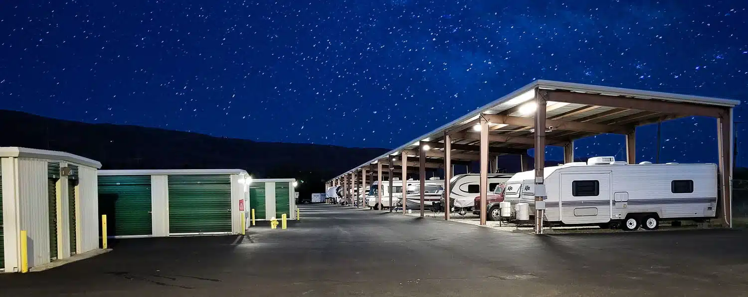 Starry sky over EZ Access Storage facility