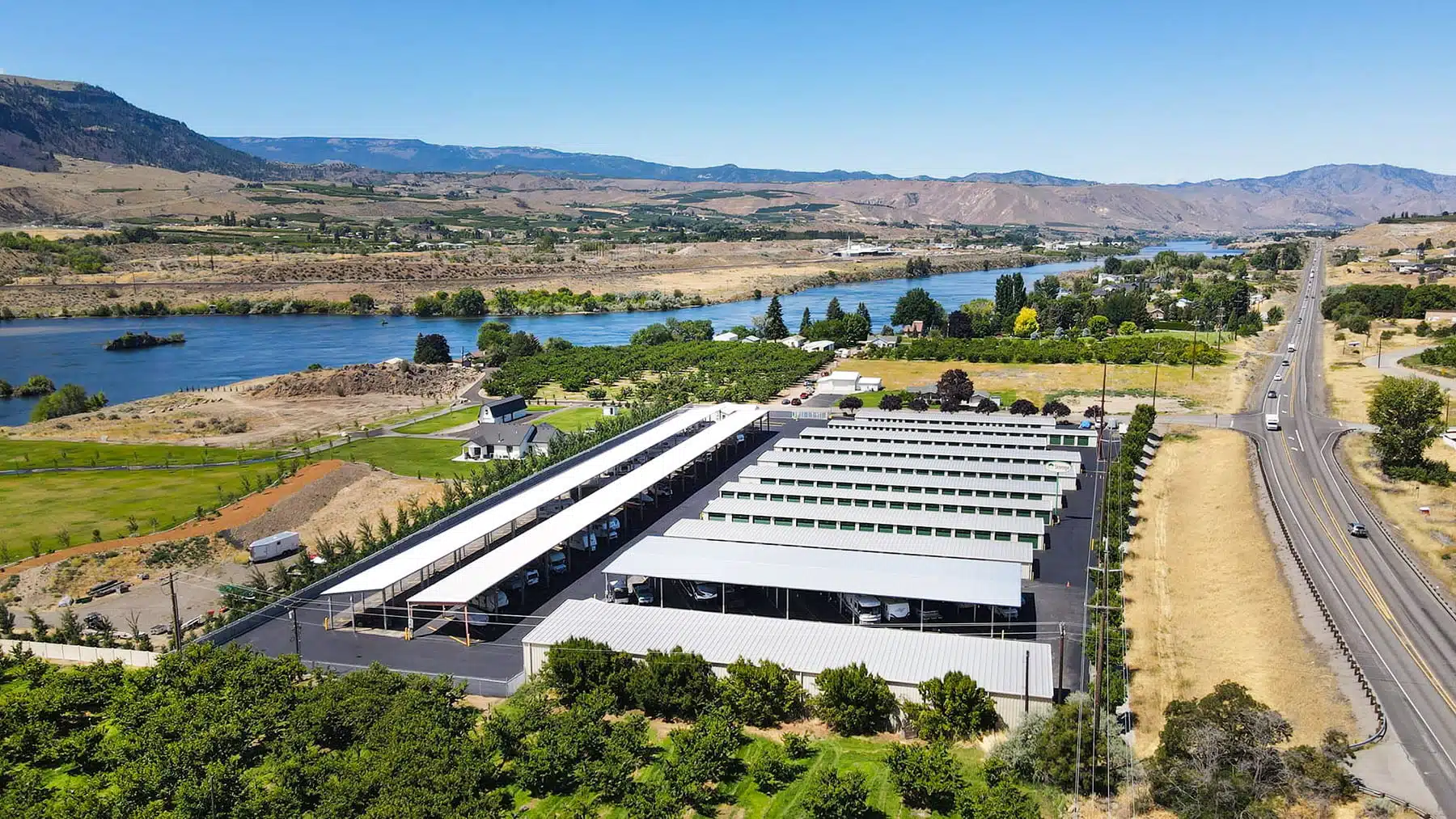 aerial view of EZ Access Storage facility