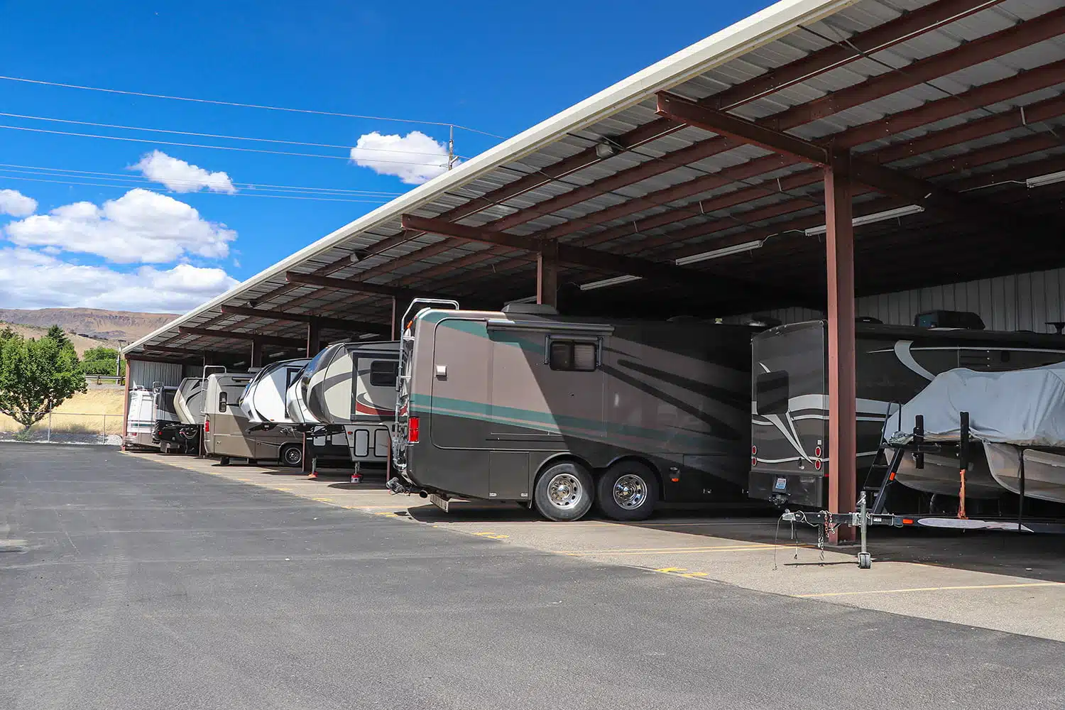 Covered parking RV storage